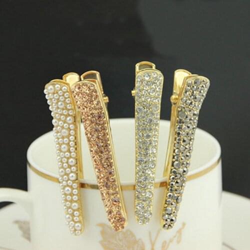 1Pcs Bling Crystal Hairpins Hair Clip Headwear for Women Girls Rhinestone Pins Barrette Styling Tools Accessories 4Colors