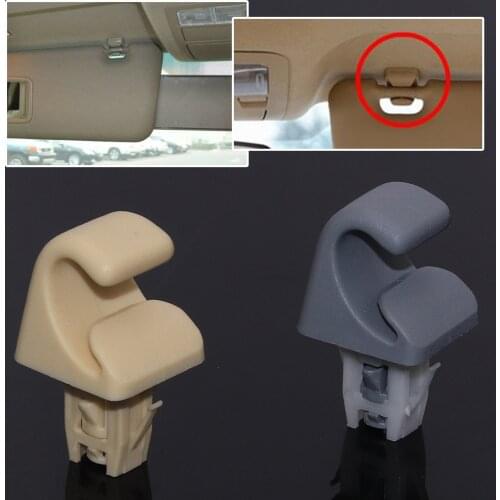1Pc Sun Visor Holder Clip Fit For Toyota Camry Corolla Highlander Rav4 Window Shade Sun Visor Clip Clamps Hanging Bracket Hanger