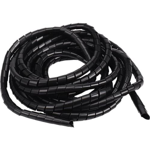 12mm Black spiral Wrapping Cable casing Cable Sleeves Winding pipe wrapping band