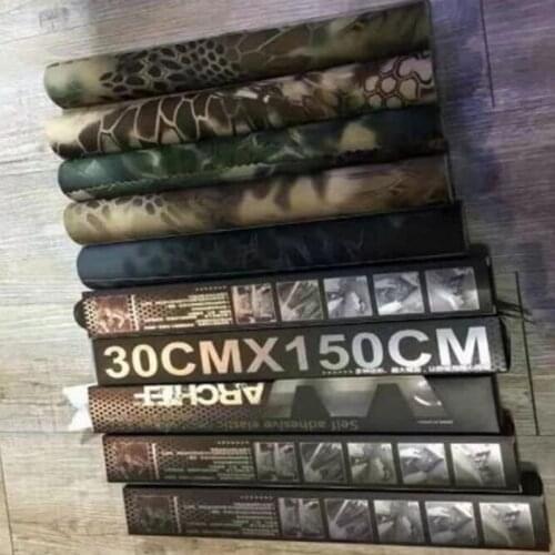 Tactical Airsoft Gunskin 30x150cm Waterproof Self Adhesive Elastic Camouflage Stickers Cloth For Hunting Knife Toy Camera Mobile