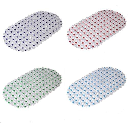 68x38cm New Tub Bath Showe Tub Clear Bubble Mat Safety Anti-slip PVC Floor Mat Rug