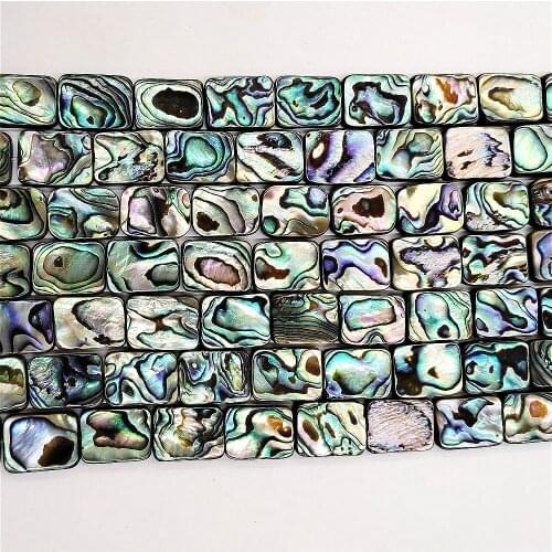 10pcs Natural Abalone Shell Loose Beads 8~16mm Rectangle Beaded Charms Women Jewelry Making DIY Bracelet Necklace Accessories