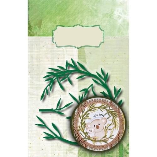 Cirkel Leaf plant Bamboe Cutting Dies for DIY Scrapbooking Crafts Dies Cut Stencils Maker Photo Album Template Handmade 2021