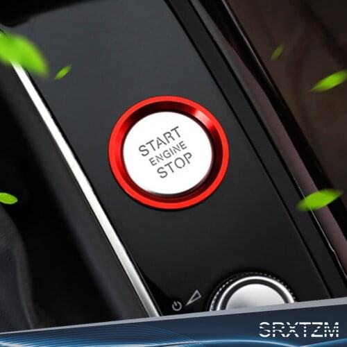 For Audi A4 A5 B9 2017 2018 A6 A7 C7 2011-2017 Q5 8R 2009 -2017 Car Engine Start Stop Button Ring Decorative Sticker