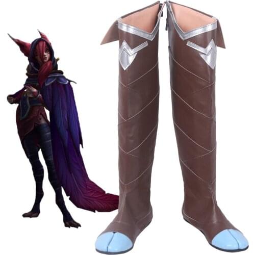 LOL Xayah The Rebel Cosplay Long Boots Shoes Custom Made