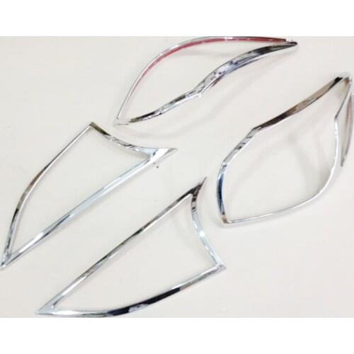 For Mazda 3 AXELA 2013-2017 ABS Chrome hatchback Rear Tail Lights Lamp sticker Frame Cover Trim Car Styling Quality Sequins 4pcs
