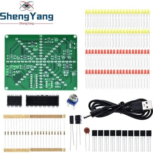 Fireworks red yellow Double Color Flashing Lights DIY Kit Strobe NE555 + CD4017 Electronic Practice Learning Kits Suite Parts