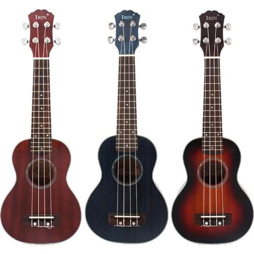 IRIN 21inch Ukulele Concert 4 Strings Musical Instruments 15 Frets Spruce Wood Hawaiian Small Guitar Free Case Strings