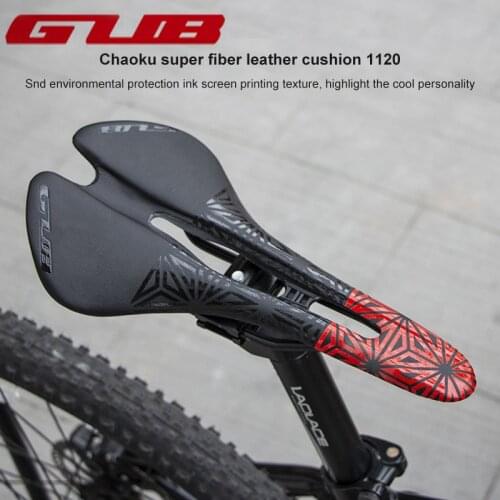 GUB 1120 Mountain Road Bike Microfibre Leather Riding Saddle Saddle Hollow Seat Pack Steel Bow Nylon Bottom Road Mtb Bike Parts