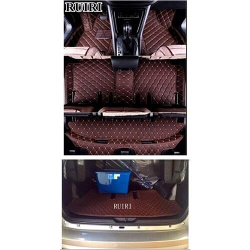 Good quality! Custom special car floor mats + trunk mat for Toyota Fortuner 7 seats 2014-2009 waterproof carpets,Free shipping
