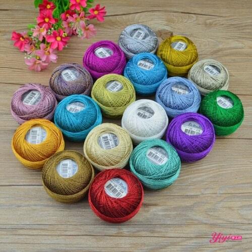 Kink resistant Metallic for crochet Tatting Kintting Needle Arts line thread wire size.20 25g/roll 160yards
