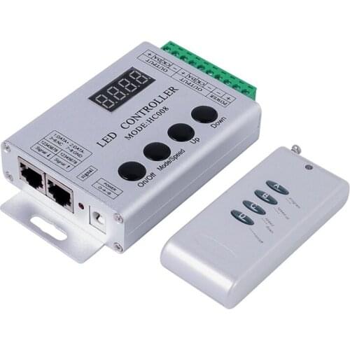 10PCS led pixel controller RF DC5V 12V 24V programmable rgb controller 133 effect modes for ws2812 ws2811 2801 LED Strip Tape