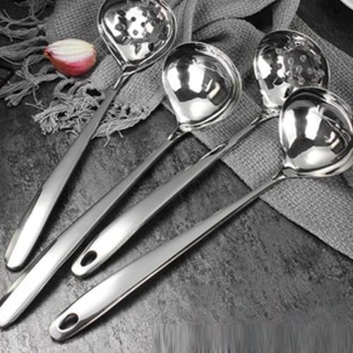 Creative heart-shaped hotpot spoon manufacturers direct stainless steel soup spoon colander thickened ladle cooking ladle