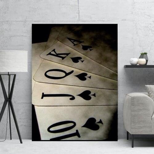 Wall Art Poster Canvas Painting Tableau Mural Poker Canvas Prints Poster Decorative Nordic Style Pictures For