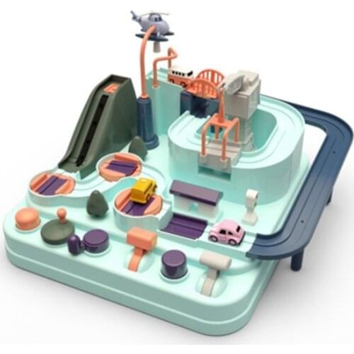 Education Railcar ToyBaby Car Adventure Challenge School Bus Child Toy Puzzle Boys Girls Parking Table Game Interactive