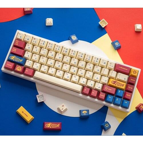 Original New Years Festival Keycaps Anime Keycaps 144 Keys High-quality PBT Japanese Keycaps High Value