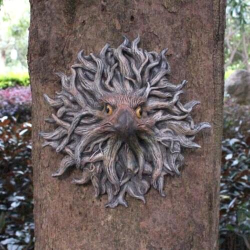Resin Eagle Garden Tree Hanging Statue Ornaments Lawn Home Decor Props