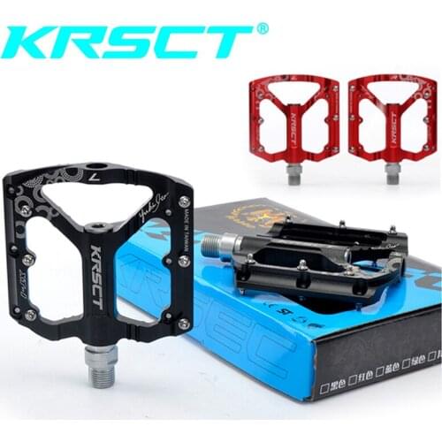 KRSCT Pedals CNC Aluminum Alloy MTB Pedal ultralight Sealed Bearing Pedals Anti-slip nail Bicycle Accessories