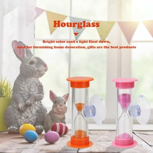 Children Gift Hourglass Toothbrush Timer 2-3 Minute For Cooking Sandy Clock Cooking Brushing Hourglasses With Suction Cup