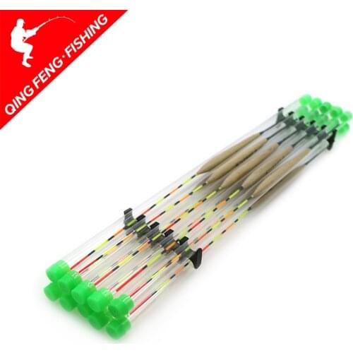 10Pcs/lot Fishing Floats Balsa Flotteur Peche Shallow Water & Ice Floating Bobbers Wooden Float For Fishing Accessories Tackle