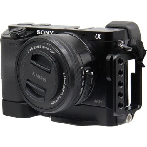 For Sony A6000 Porous Quick Release Plate L Bracket Hand Grip Extension Scalable