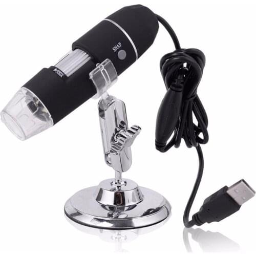 Portable Mega Pixels 50X to 500X 2MP USB 8 LED Digital Industrial Microscope Endoscope Camera Magnifier+Stand+Calibration Ruler