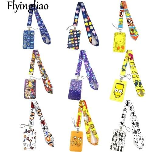Lanyard Credit Card ID Holder Bag Student Women Travel Holder ID Cards Lanyard Cards Cover Badge Car Keychain Decorations