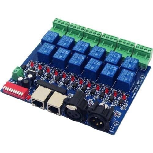 Led full color light with controller 12 channel dmx512 decoder 12 way relay led decoder spot