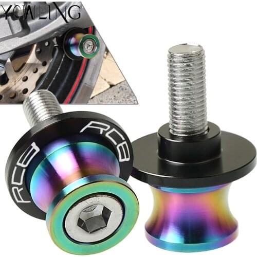 10mm Swingarm Stand Screws Motorcycle Swing Arm Spools Sliders bobbins FOR RC8 / R 2009 2010 2011 2012 2013 2014 2015 2016