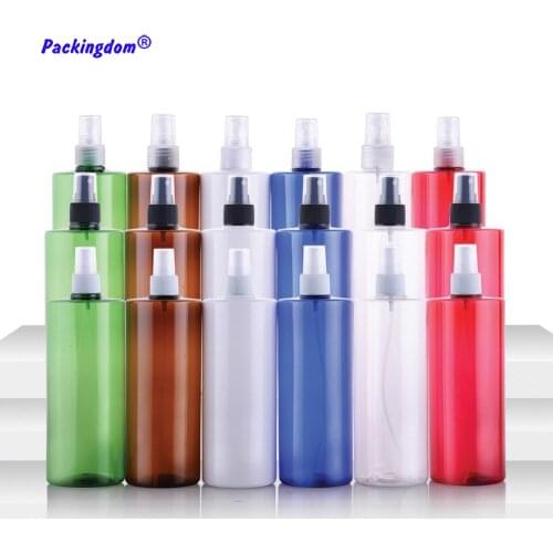 10pcs Pump Spray Bottles Plastic Empty Large Capacity Water Mist Sprayer Color Nozzles Refill Container Atomizer Tube Red 500ml