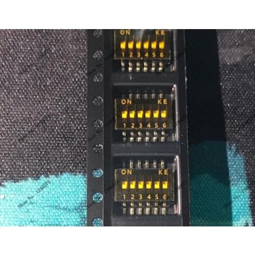 100pcs/lot DSHP06 6Position 1.27mm Half Pitch 1.27-6P Gold Plated SMD DIP Switch DSHP06TSGER 100% New Original