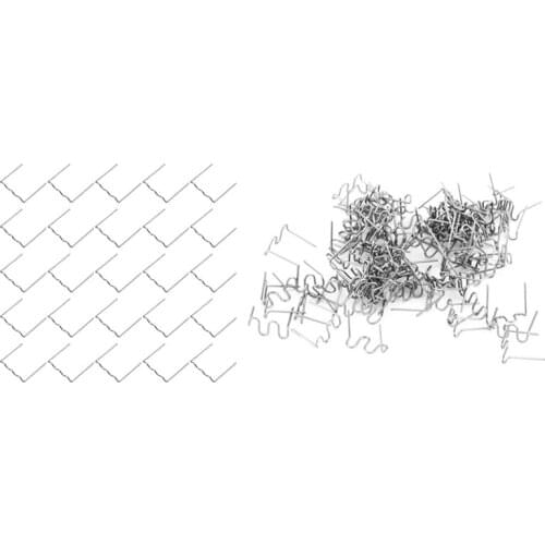 1000Pcs 0.6mm Hot Staples for Hot Stapler S Wave Staples with 1000Pcs Metal Standard Pre Cut 0.6mm Flat Hot Staples