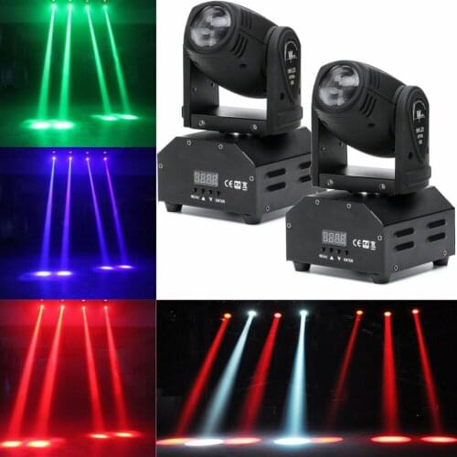 2-Pack 50W RGBW LED Beam Moving Head Stage Lighting DMX512 DJ Disco Party Light