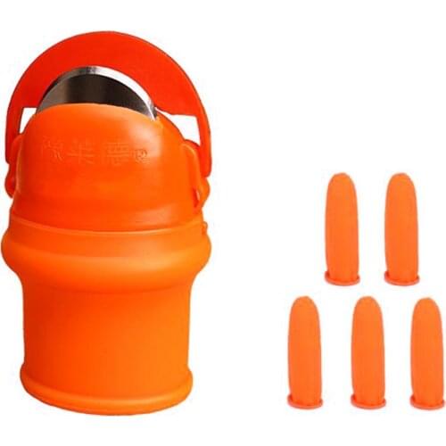 6Pcs/set Silicone Thumb Cutter Finger Knife Protector Vegetable Harvesting Knife Plant Picking Tool Cut-resistant Bean Picker