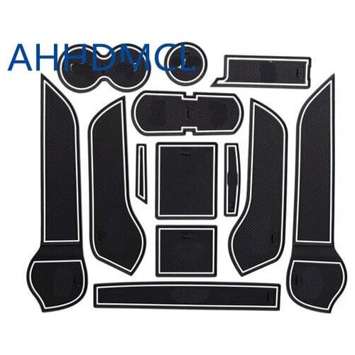 AHHDMCL Car Door Groove Mat Gate Slot Cup Armrest Storage Pad Mat For Geely Emgrand 2017