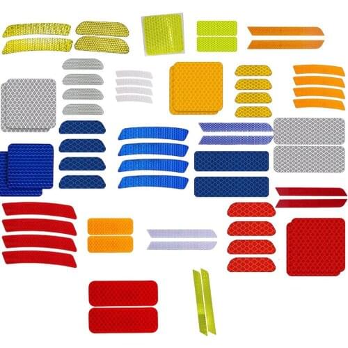 Car Trunk Tail Wheel Eyebrow OPEN Car Door Stickers Reflective Strip Safety Warning Mark Anti-collision Stickers