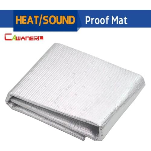 Cawanerl 30CM X 100CM Car Engine Trunk Aluminum Foil Sound Heat Insulation Noise Control Deadening Deadener Cotton Mat