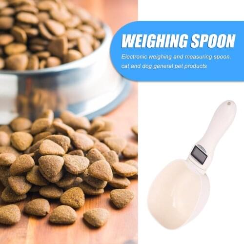 Digital Pet Measuring Bowl LCD Weighing Spoon Baking Scale Dogs Cat Kitchen Feeders Electronic Cups Feeding With Display