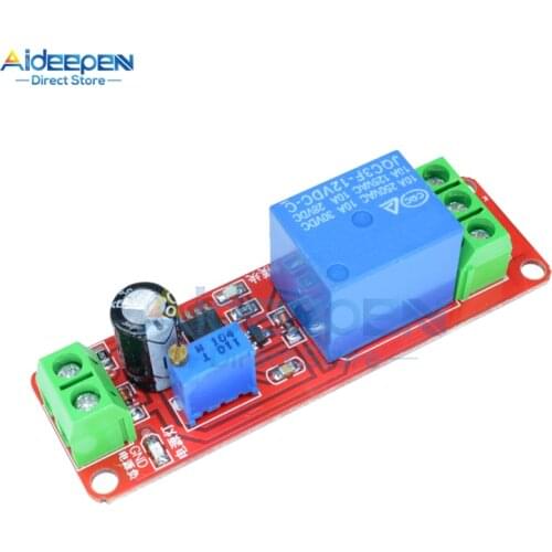 DC 5V 12V Timer Delay Relay Shield Module NE555 Timer Switch Adjustable Controller Module 0 to 10 Second 0~10S Car Oscillator