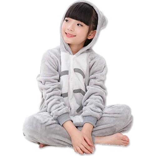 Kids Boy Girl Totoro Neighbor Costume Kigurumi Cartoon Animal Halloween Fancy Children Cosplay Dress Pajama