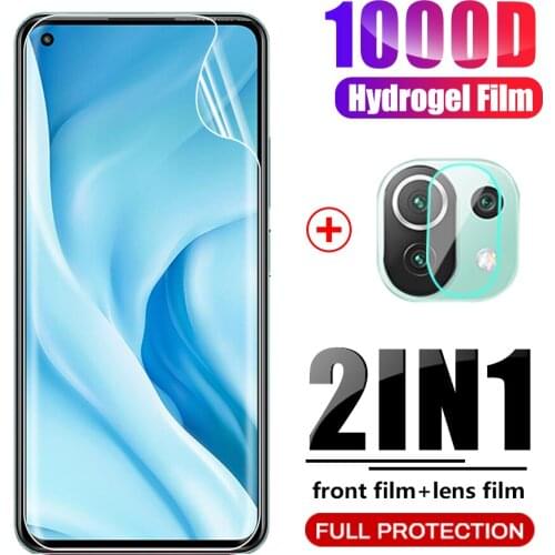 Xiomi mi 11lite hydrogel film anti-scratch camera lens screen protectors film not glass 6.55" for xiaomi mi 11 mi11 lite 11lite