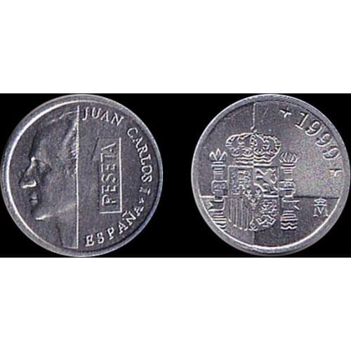Spain 1 Peseta 100% Real Original Coin Uncirculated Unc Collect Coins