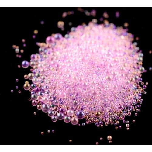 JF024 DIY Mini Bubble Ball Glass Beads For Silicone Mold UV Epoxy Resin Fillings Nail Art Decoration Craft Jewelry Filler
