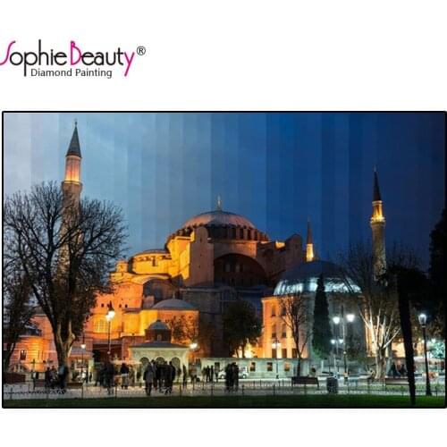 Sophie Beauty Diy Diamond Painting Cross Stitch Scenic Spot Night Full Handcraft Embroidery handicrafts Mosaic Home Decor Gift