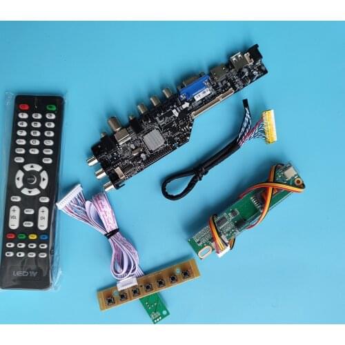 Kit For N150P3 1400x1050 driver digital panel remote HDMI-compatible controller board DVB-T DVB-T2 Display LED USB VGA AV TV
