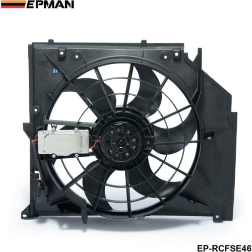 Radiator Condenser Cooling Fan (Brushless Motor) For BMW 3 Series E46 99-06 325i 328i 330i 17117561757 EP-RCFSE46