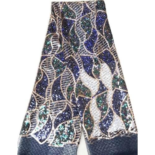 Sequins Lace Fabrics for Wedding Party Dresses High Quality African Tulle French Lace Nigerian Net Lace with Sequins ZP118