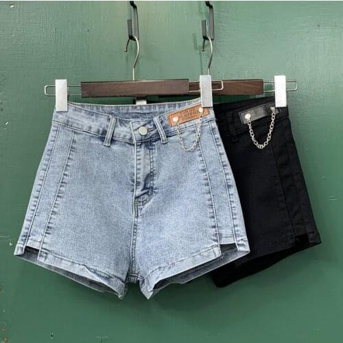 2021 summer wide leg denim shorts women high waist loose casual jeans shorts