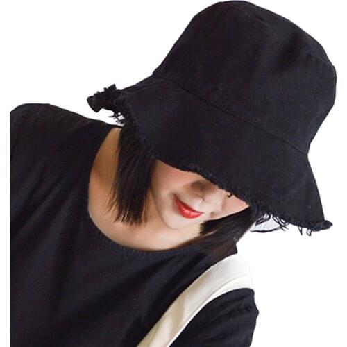 Fashion Tassel Bucket Hat Outdoor Foldable Ladies Fisherman Hat Wear Edge Summer Fishing Sun Hat
