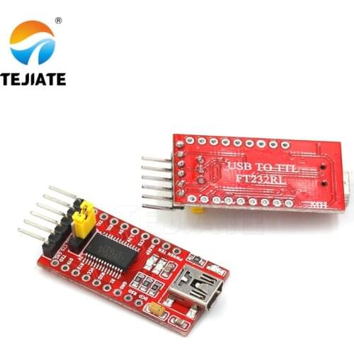 1PCS FT232 Reflesh Module USB To TTL Supports 3.3V 5V FT232RL Modular Red Board Compatible Kit Download Line MINI Interface